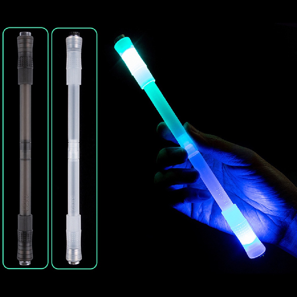 (lightoverflow2) Pulpen Putar Dengan Lampu LED Untuk Anak / Dewasa