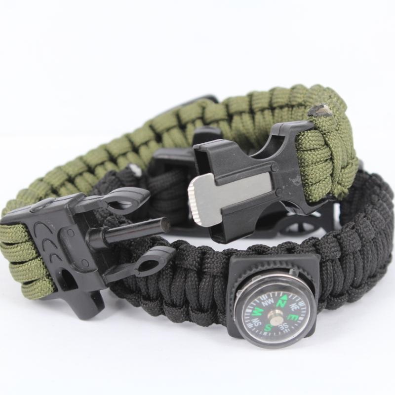 Tali Paracord Multifugsi dengan Pemanti Api Kompas - 15353 - Black