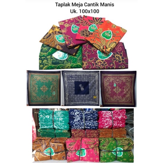 taplak meja cantik manis / taplak batik murah / taplak batik jogja grosir ecer