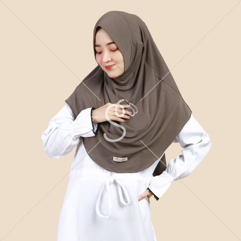 HIJAB INSTAN JERSEY ANTI TEMBEM | KERUDUNG BERGO JERSEY | KERUDUNG RUMAHAN
