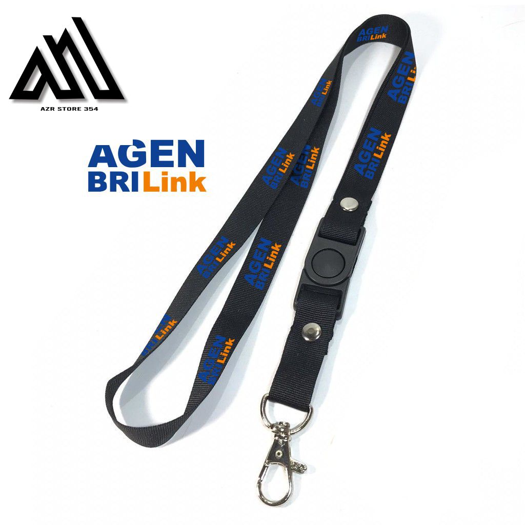 Gantungan kunci AGEN BRILink Bank Republik Indonesia tali lanyard bank gantungan leher id card name 
