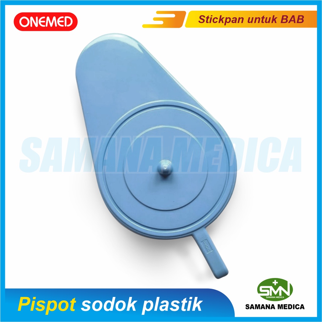 Pispot Sodok Plastik ONEMED (bukan logam) / Stickpan Untuk BAB BAK Dengan Tutup Promo Murah