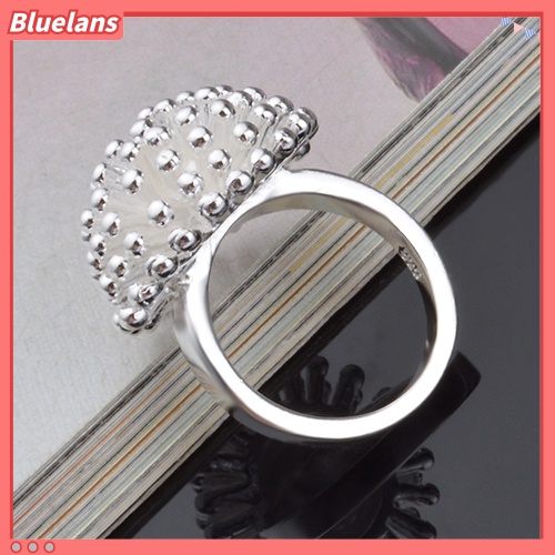 Bluelans Women Fashion Silver Plated Fireworks Daisy Pattern Ring Wedding Jewelry Gift