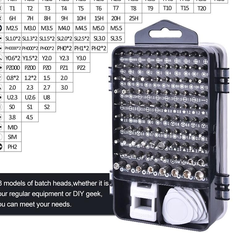 Terpercaya Obeng Set 115 in 1 obeng hp Multifungsi Alat Bongkar Mini Precision Untuk Smartphone Lapt