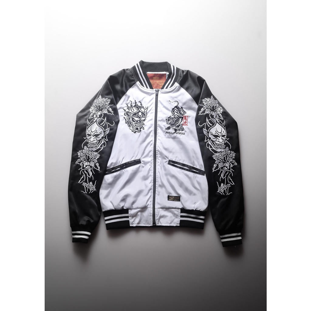 PHILLIP WORKS ORIGINAL JACKET VARSITY Oni Tiger Sukajan - JAKET MOTOR - JAKET PRIA - JAKET BIKERS - 