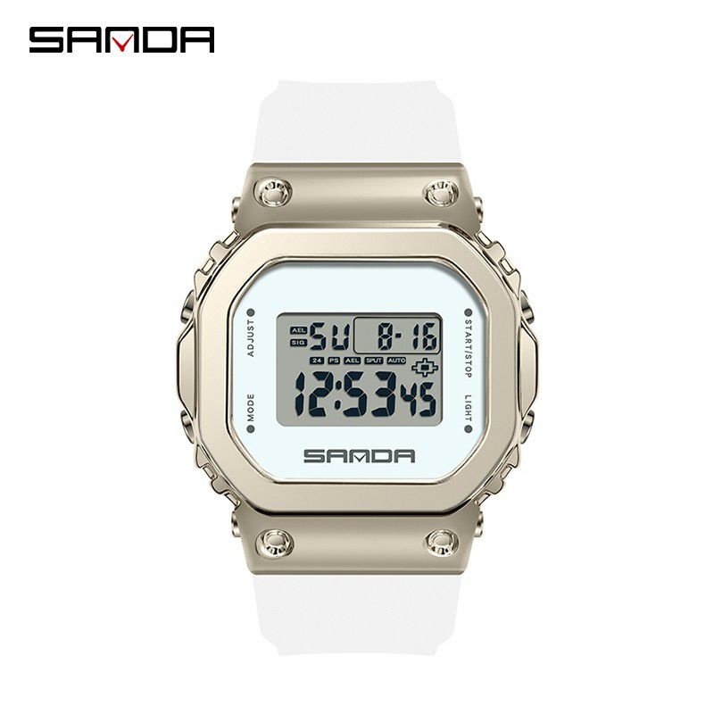 SALE GEBYAR! SANDA 9006 Jam Tangan Wanita Pria Digital Sport EL Backlight Tali Rubber Anti air