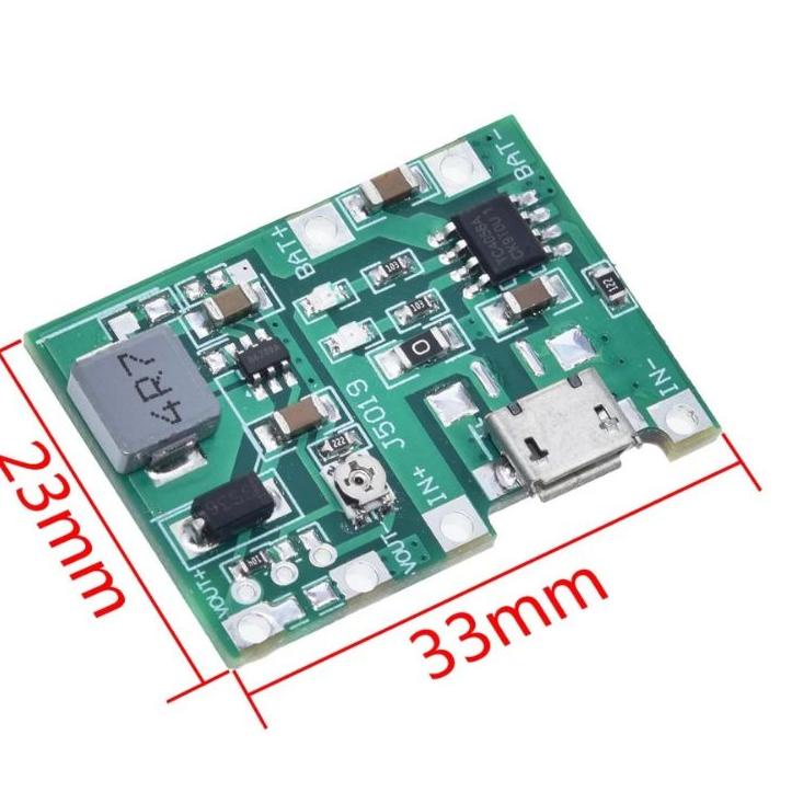 kodee3E8q--Module mini UPS TP4056 Charging Controller + Step Up Adjustable Output