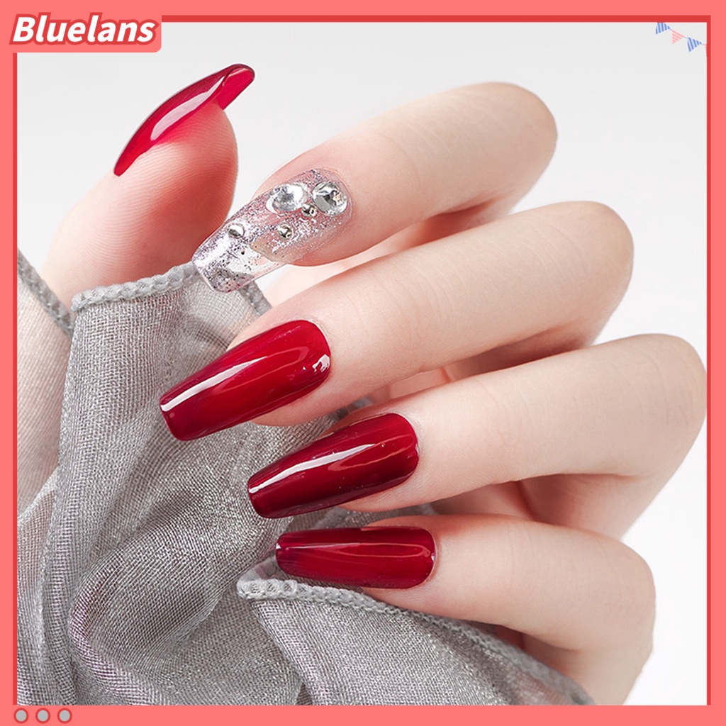 Bluelans 1688Pcs / Kotak 6 Sekat Berlian Imitasi Untuk Dekorasi Nail Art DIY
