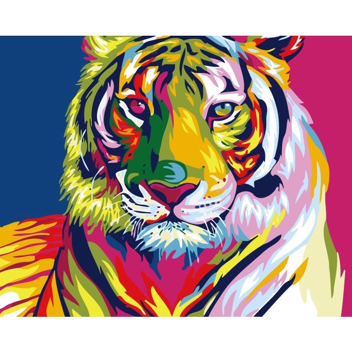 

Bagus Painting By Number - Paket Melukis Set - Tiger Stare - 50X40Cm Murah