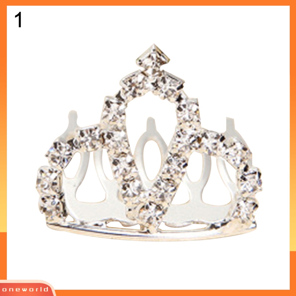 |Onewo Dress Mini Lengan Pendek Untuk Wanita| Jepit Rambut Bentuk Mahkota Tiara Princess Aksen Berlian Imitasi Untuk Anak Perempuan
