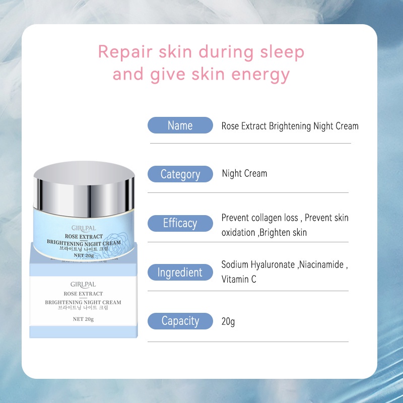 (READY &amp; ORI) GIRLPAL Rose Extract Brightening Night &amp; Day Cream BPOM