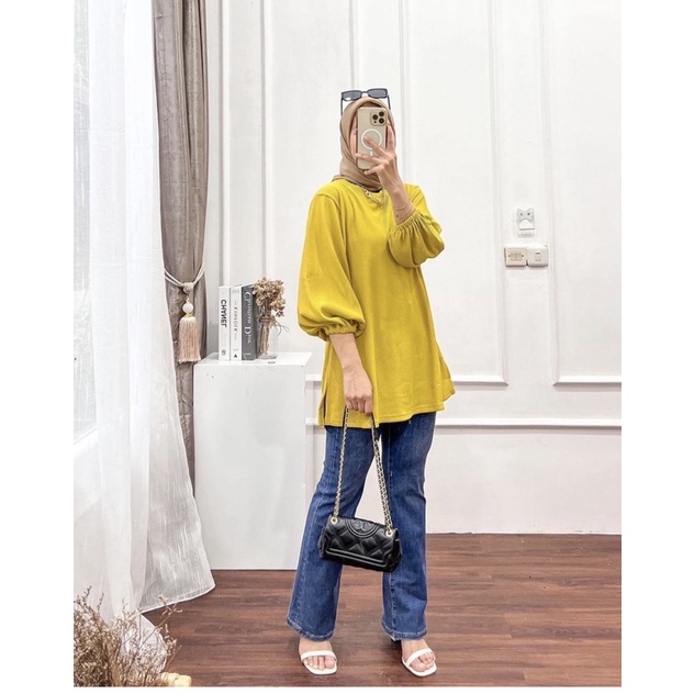 atasan blouse wanita bahan hanover merk clarke 1061