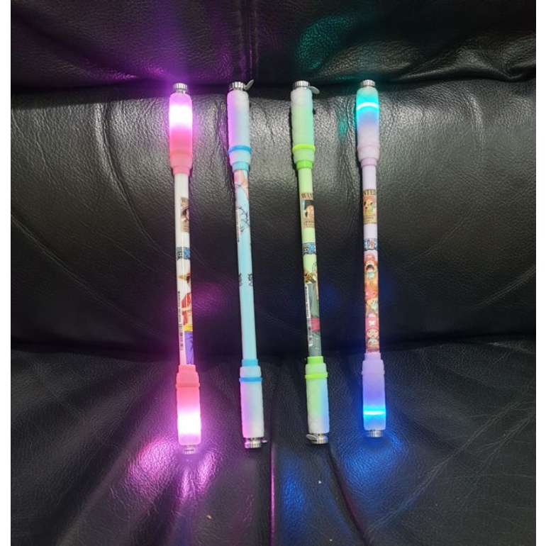 LED ONE PIECE WANTED SPINNING PEN / PEN PUTAR / PEN AJAIB / PEN ANTI STRESS / PEN BALANCE BISA PILIH WARNA