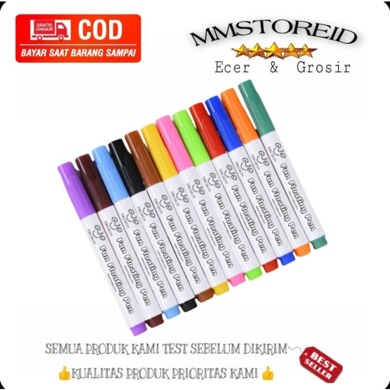 

MM - Fun floating pen pena ajaib mengambang cat air mainan pendidikan anak usia dini spidol cat air warna warni