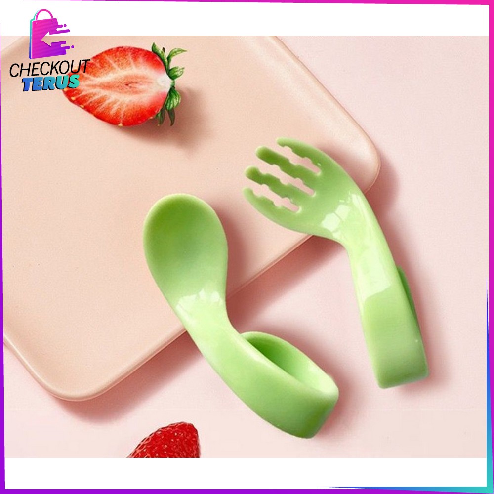 CT C705 Peralatan Makan Bayi Set Sendok Garpu Anak Belajar Makan Serbaguna Alat Makan Baby Training Anak Bayi Balita