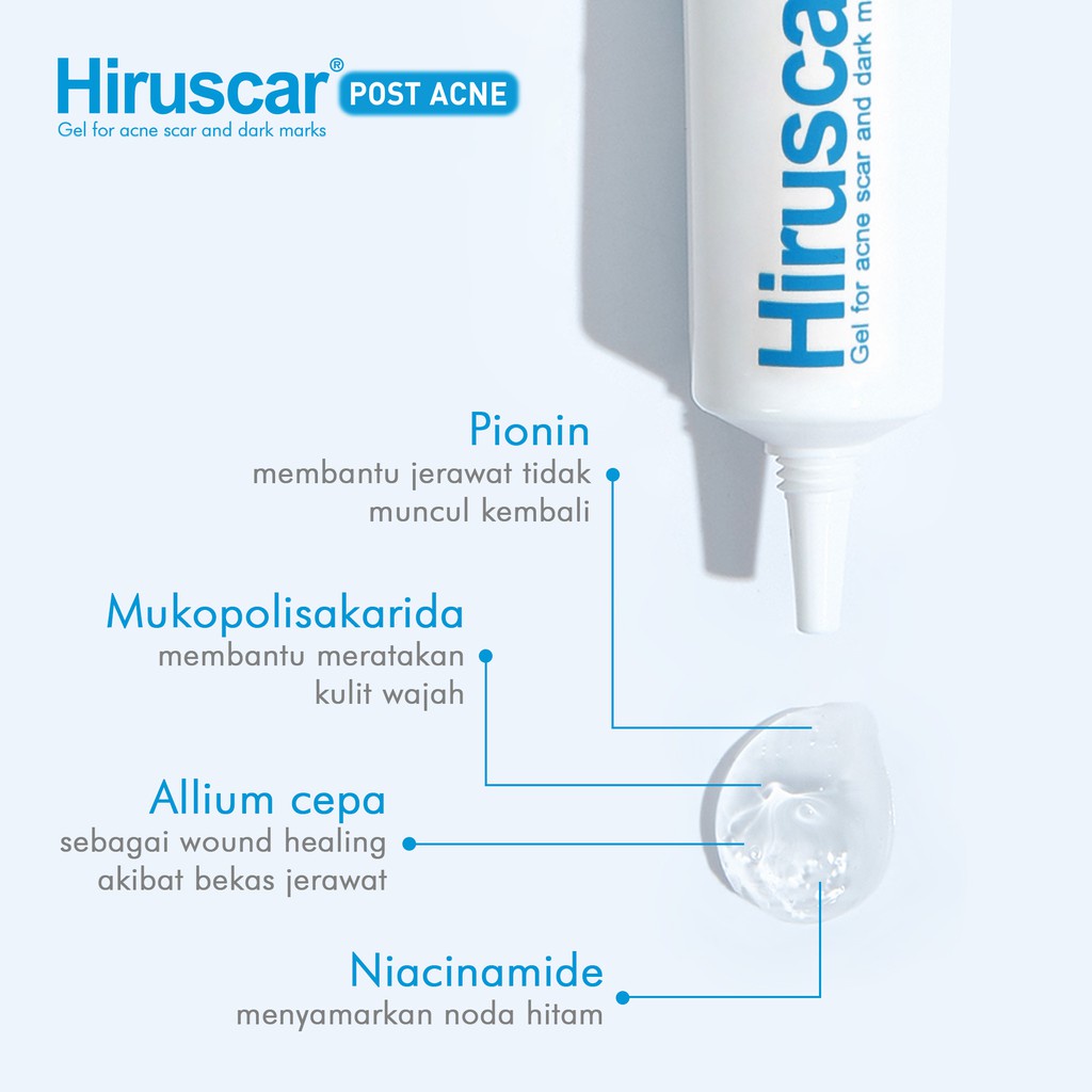 HIRUSCAR Post Anti Acne Spot Gel - Gel Anti Acne Perawatan Penghilang Pencegah Jerawat Bekas Jerawat