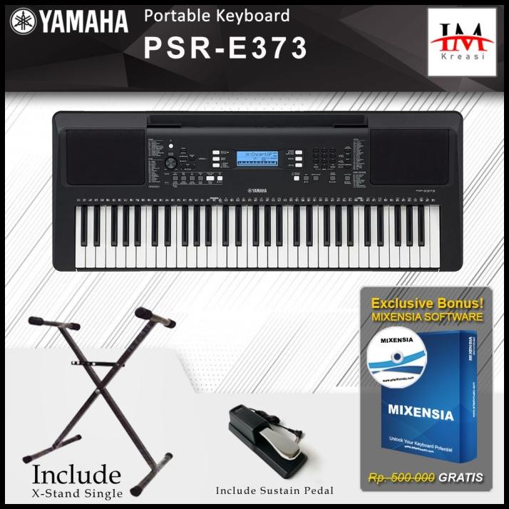 Keyboard Yamaha Psr E 373 + Xstand + Sustain Pedal/ Psre373 / Psr E373