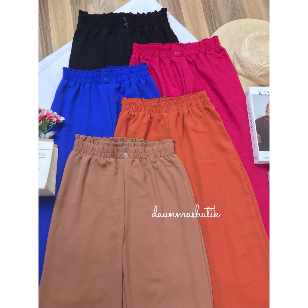 1KG MUAT 4PCS | KULOT CRINCLE KANCING DUA HITS OOTD ORIGINAL FASHION WANITA TERMURAH