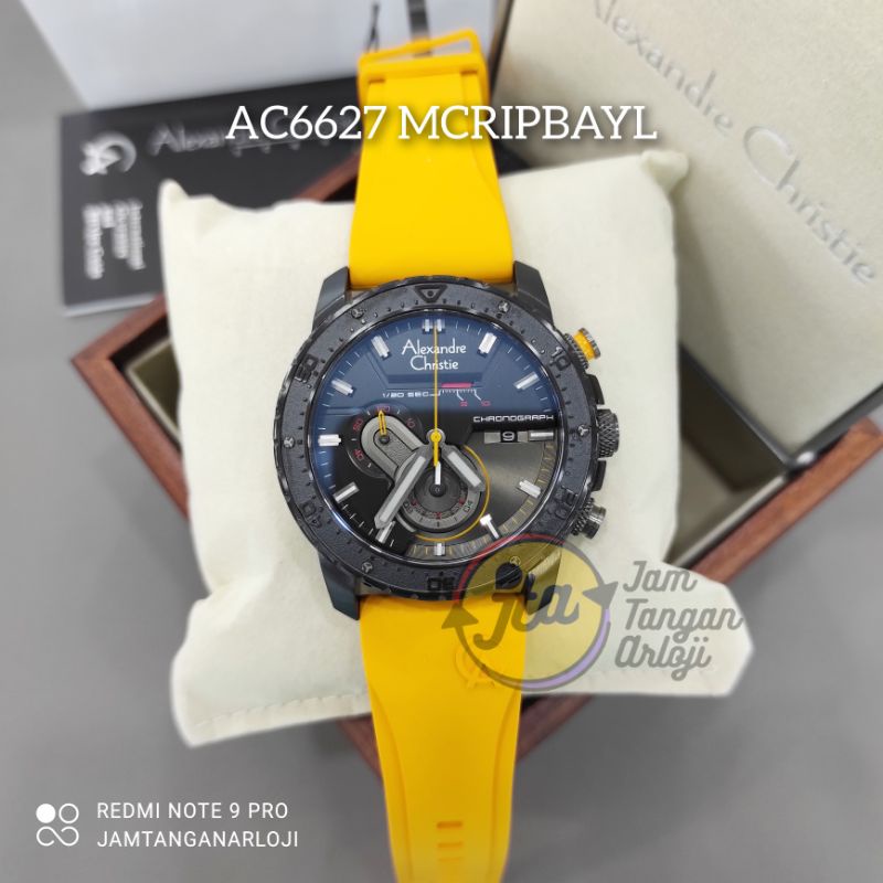 New Alexandre Christie AC 6627 Jam Tangan Pria AC6627 Original MCRIPBAYL Yellow