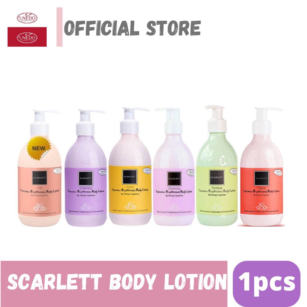 Scarlett Whitening Body Lotion Jolly Freshy Charming Happy