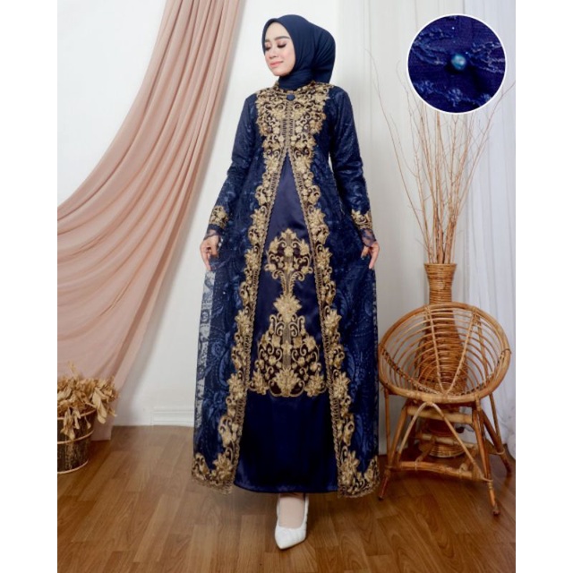 GAMIS MAKKAREEM // BAHAN TILLE BORDIR PREMIUM FULL // FURING FULL SATIN VELVET // SERAGAMAN KELUARGA // BAJU PESTA LAMARAN // BAJU WISUDA // KEBAYA MODERN // ORIGINAL By Pelangi Jaya