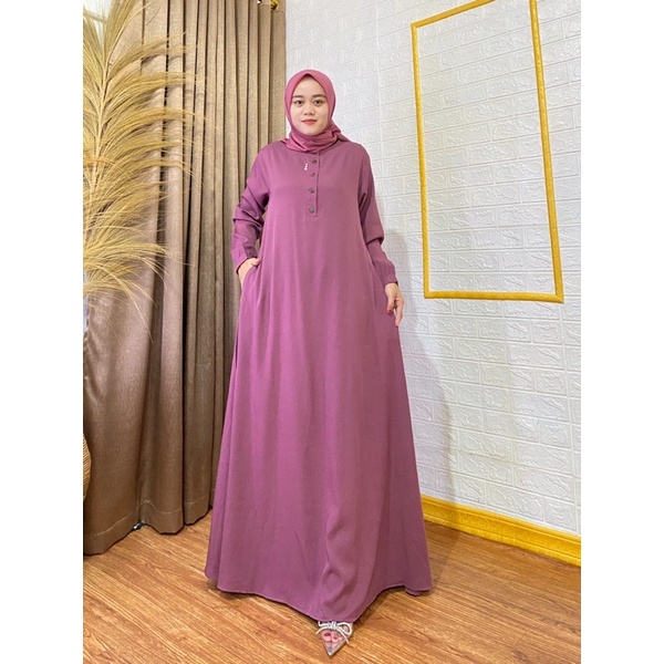 Dress Aisyah, Bahan shakila premium, all size ld 110 Pb 140 fit to XL