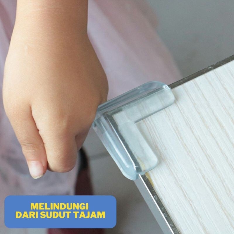 Pelindung Siku Sudut Meja Transparant / Pelindung Siku Anak Silicon Transparan / Pelindung Pengaman Sudut Siku Meja Keamanan Bayi / Pengaman Siku Sudut Meja Silikon / Table Safety