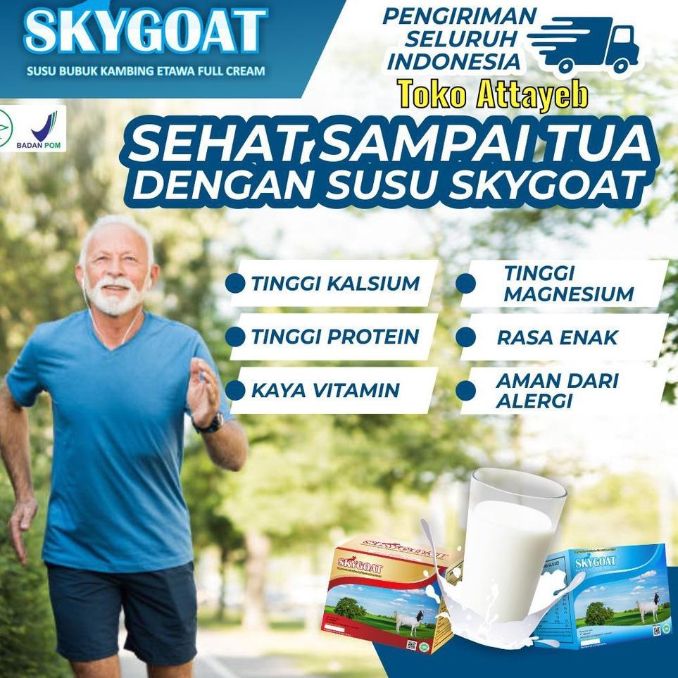 

ㆊ Skygoat Susu kambing Etawa Original Milk Coklat Milk Propolis Milk Sky goat isi 10 Sachet TERBARU 2993 ◈