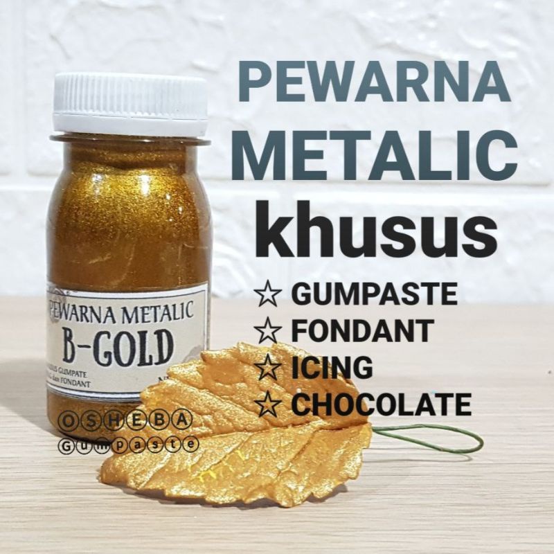 

pewarna gumpaste metalic B-GOLD 50gr