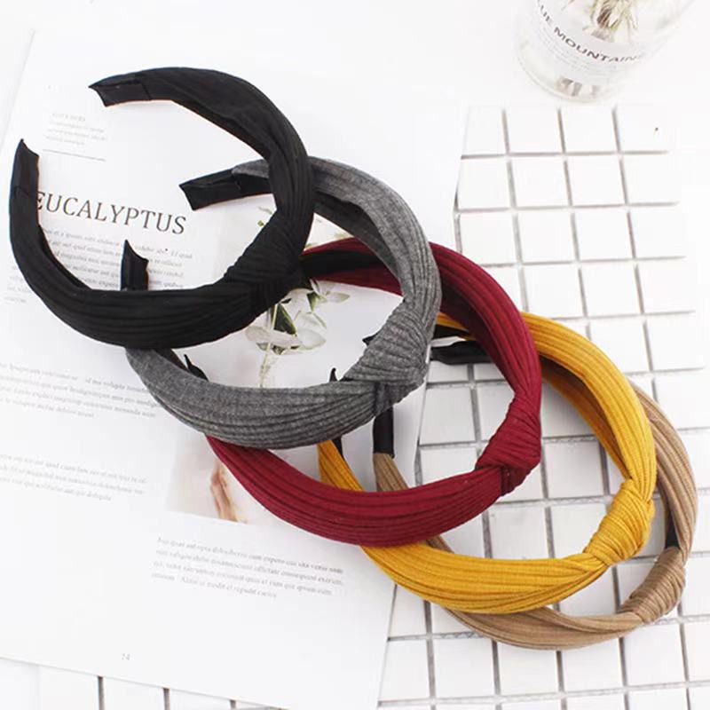 Bando Korea Bandana Wanita Murah Bando Polos Bando Simpul Aksesoris Rambut Wanita Import