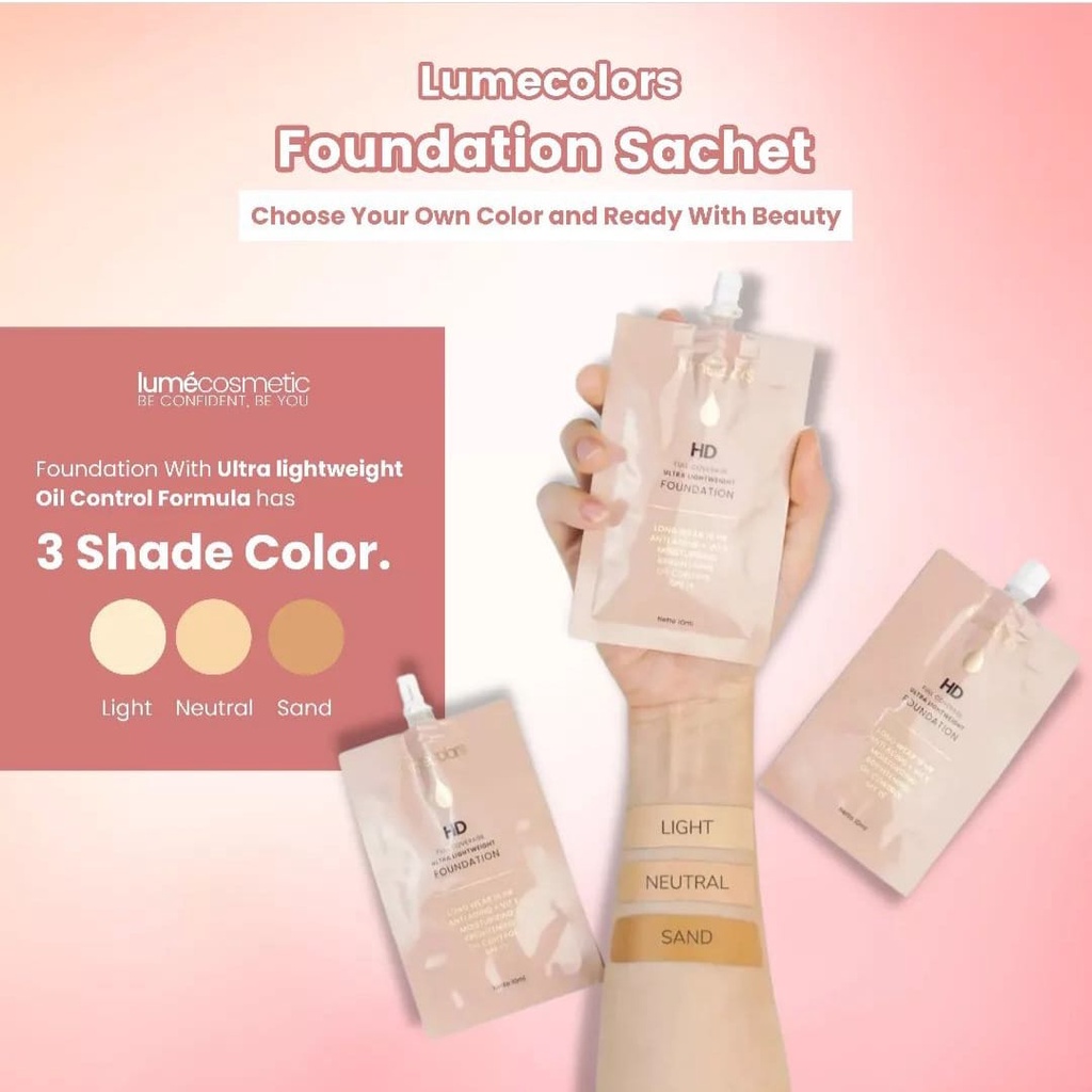 Foundation Lumecolors Sachet, Foundation Lumecolors HD Full Coverage Original, Foundation Lumecolors