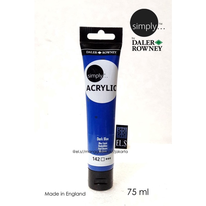 

Cantik Daler Rowney Simply Acrylic Dark Blue 75 Ml ( Cat Akrilik ) Bergaransi