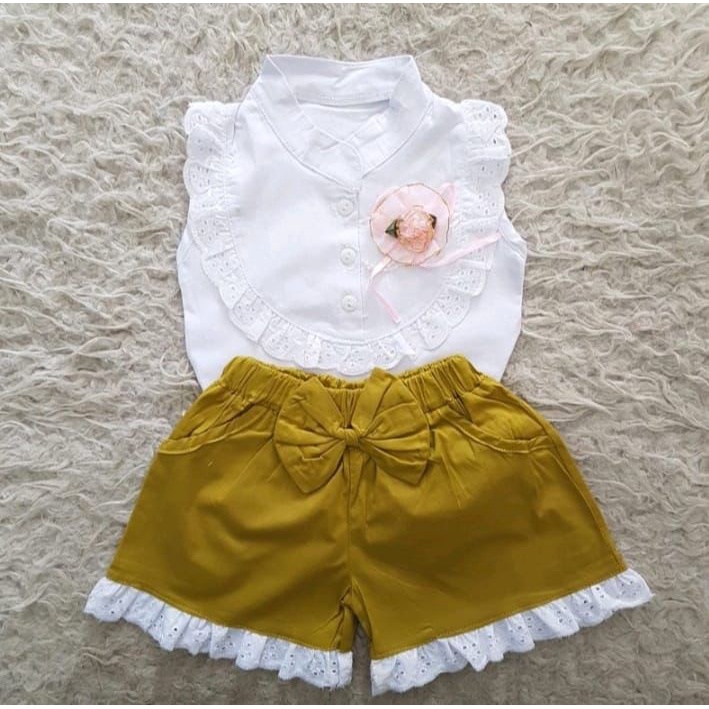PROMO BAJU ANAK/SETELAN ANAK CEWEK RENDA/SETELAN LEKBONG ANAK PEREMPUAN 1-5 TAHUN