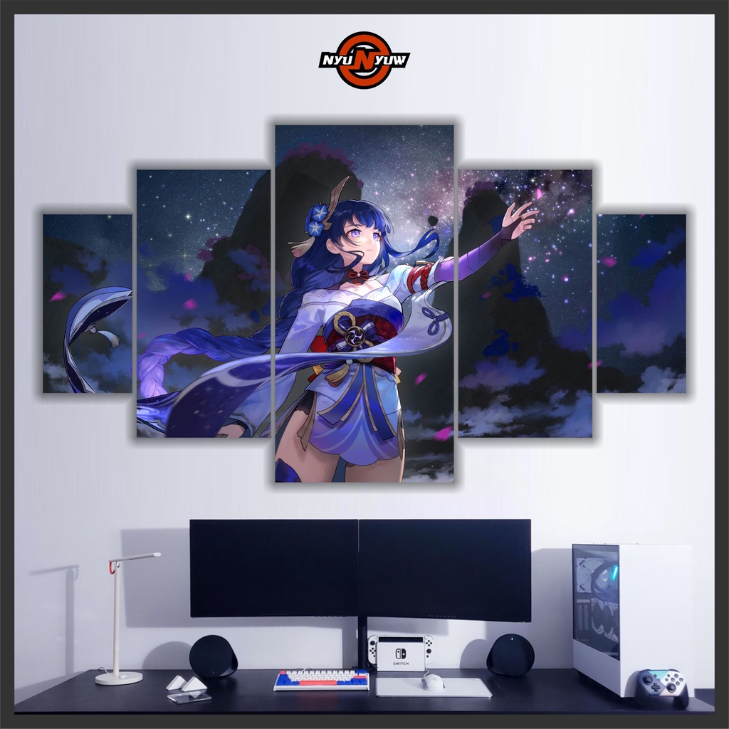 1 SET Hiasan Dinding Poster Anime BAAL RAIDEN SHOGUN Pajangan Wall Decor