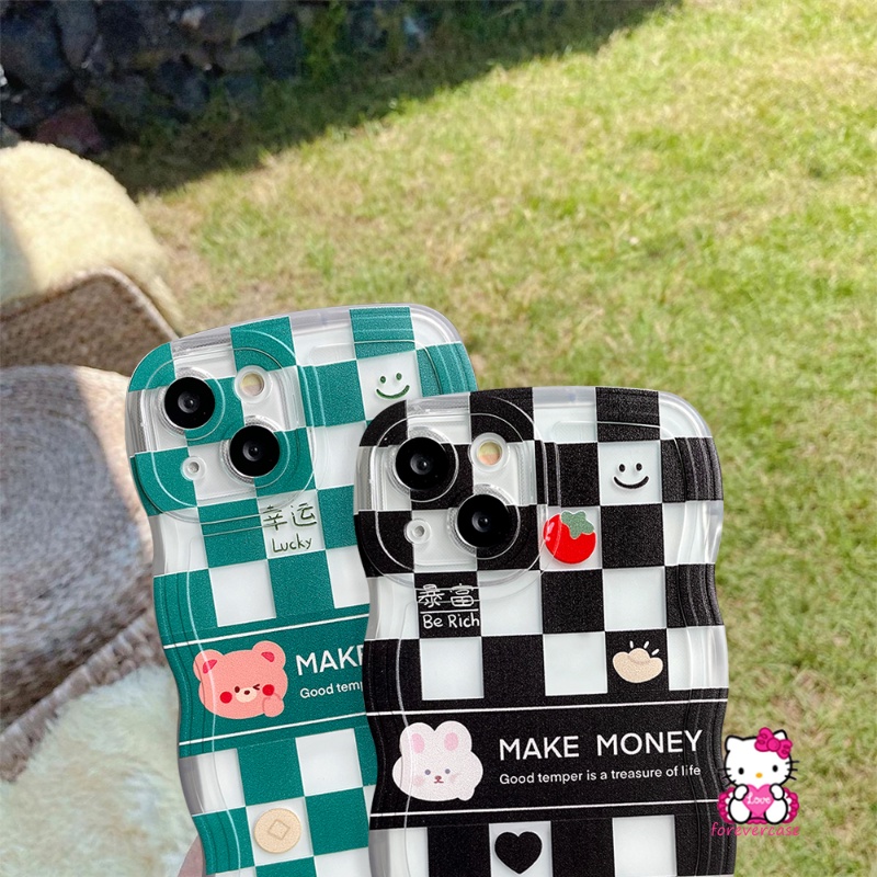 Soft Case Tpu Motif Kartun Beruang Kelinci Untuk iPhone 11 6 8 7 14 6s Plus XR 13 14 12 Pro MAX X XS MAX SE 2020