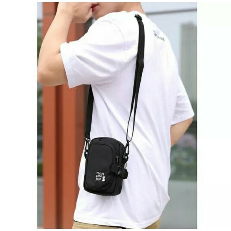 Tas Selempang Pria Multifungsi / Tas pinggang Pria / Tas HP / Hanging wallet