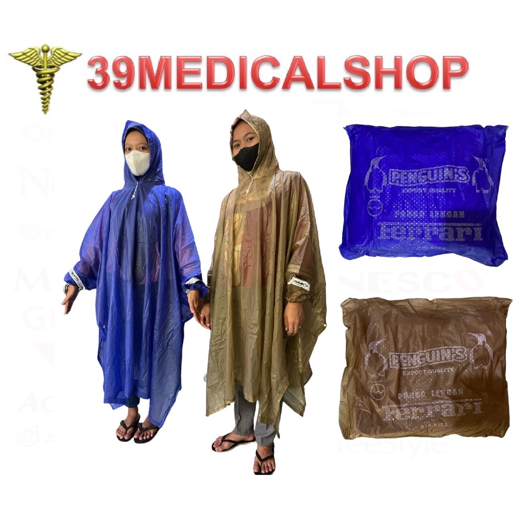 JAS HUJAN PENGUIN'S FERRARI PONCHO LENGAN / JAS HUJAN PENGUIN PONCHO