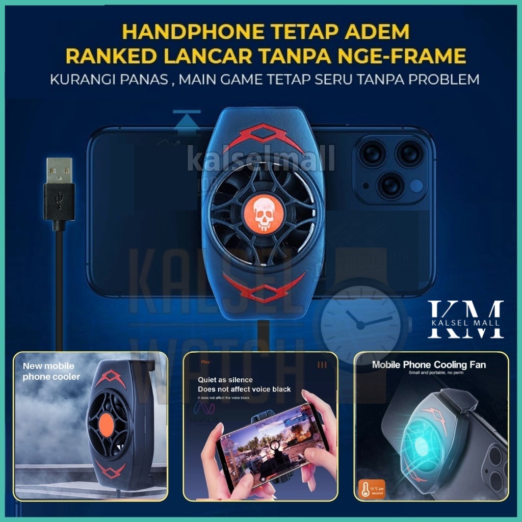 Kipas Pendingin Belakang HP X13 Fan Cooler Gamers Cooling Fan PRO Smartphone Gaming Game PUBG ML Mobile Legend Gamepad Android Iphone IOS Mobile Phone HP Radiator USB Tanpa Kabel HP38