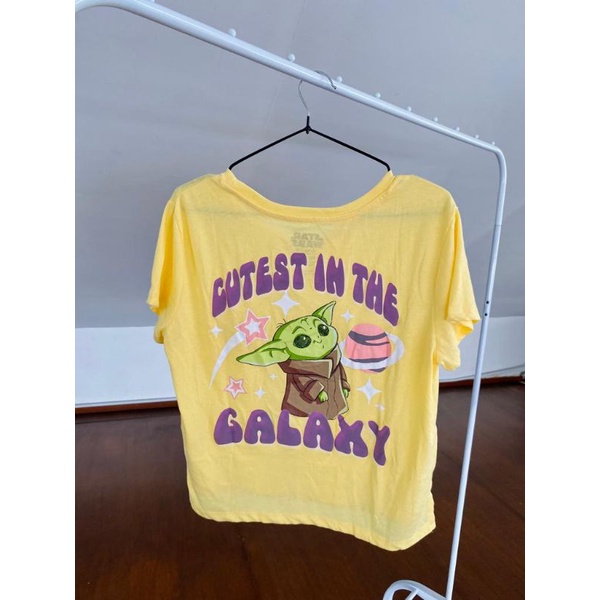 Kaos Yoda Star Wars Semi Crop Top Tshirt