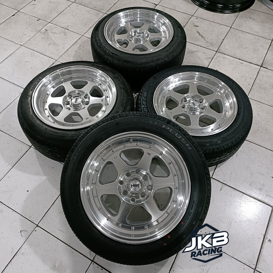 Velg Mobil Bekas Seken Ring 15 Baut 4 RUMOI HSR R15X7-8 8X100-114,3 BAN 185 60 R15