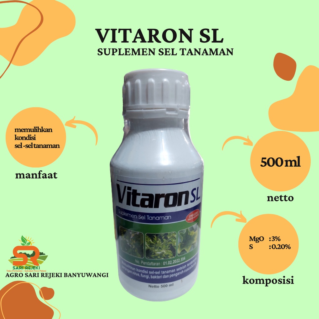 VITARON SL 500ML SUPLEMEN SEL TANAMAN / PUPUK DAUN CAIR