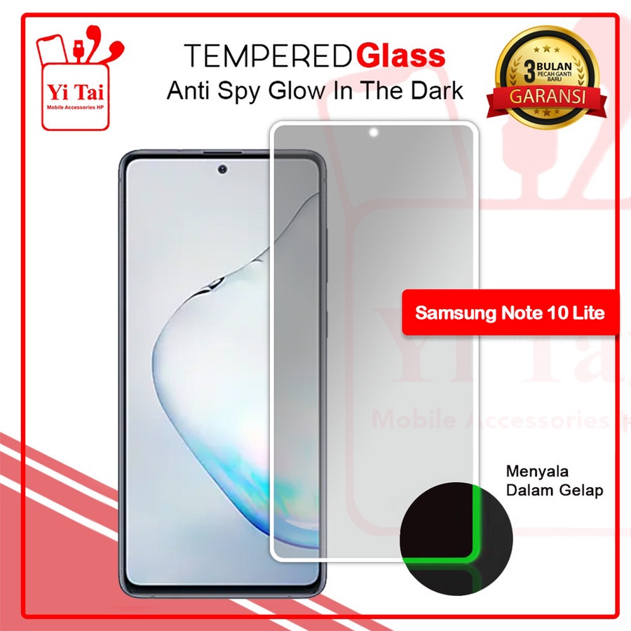 YI-TAI TEMPERED GLASS PREMIUM SPY GLOW IN THE DARK SAMSUNG NOTE 10 LITE SAMSUNG S10 LITE SAMSUNG S20 FEWHITE_CELL