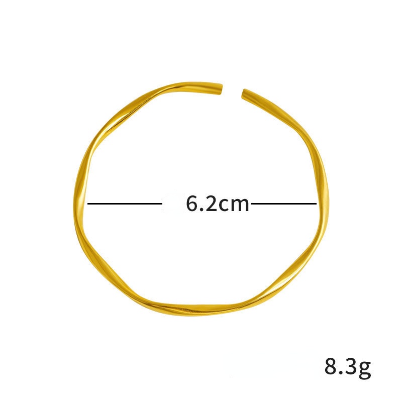Goldkingdom Perhiasan Fashion Emas Asli Kadar 375 Bangkok Aksesoris Ready Stock Mobius Ring Cincin Wanita Tangan Lapis Emas Minimalis Desain Unik