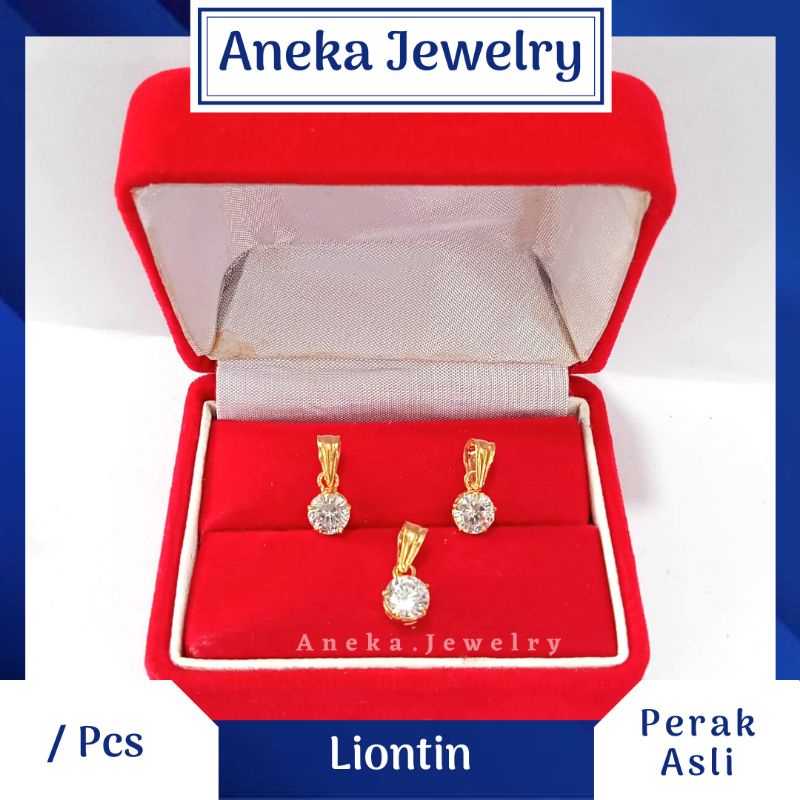 Liontin Desi Variasi, Perak 925, Sepuh Emas Kuning