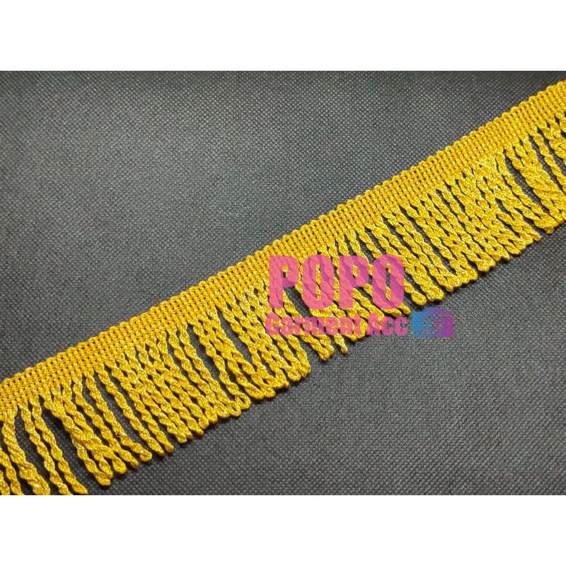 RENDA RUMBAI TAMBANG UKURAN:5CM ( ISI:-/+15METER )