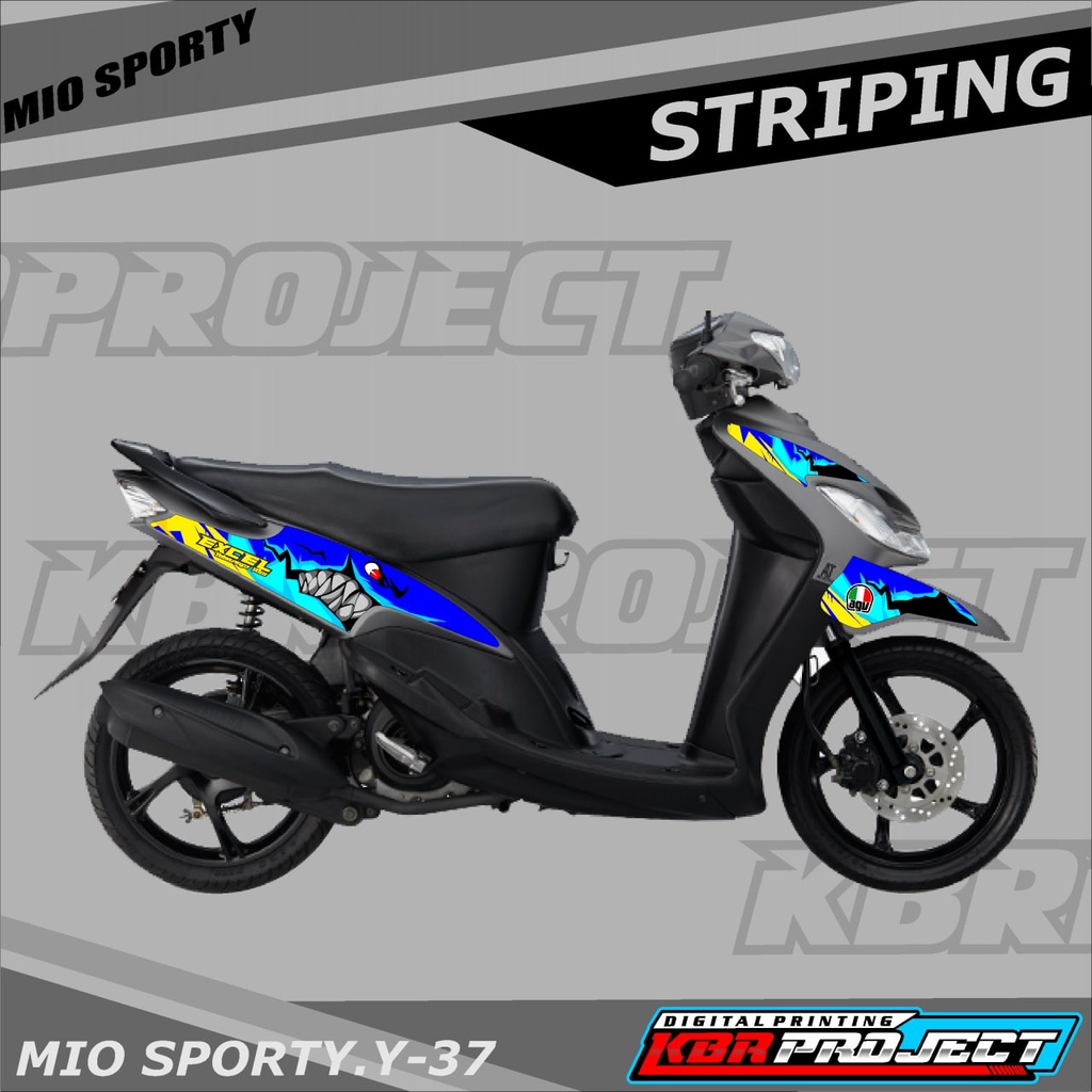 [COD] Stiker MIO SPORTY variasi Racing motor YAMAHA MIO SPORTY Y.37 HOLOGRAM TRANSPARAN