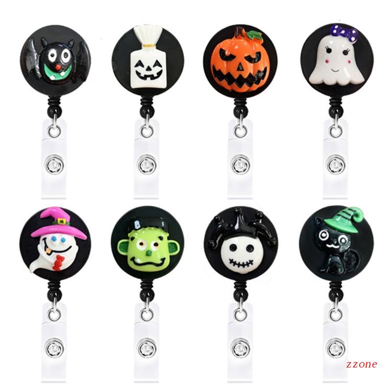 Zzz 8Pcs / Set Holder Kartu ID / Kunci Retractable Panjang 650mm Untuk Dekorasi Halloween