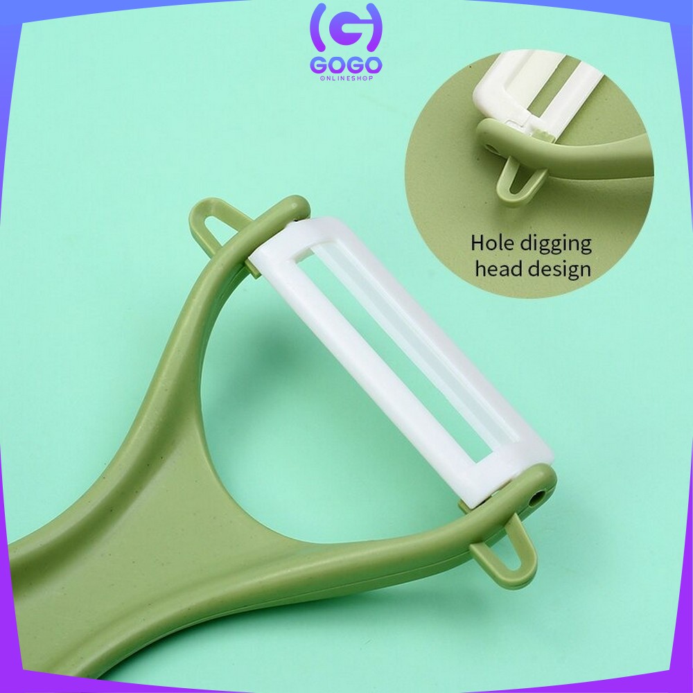 GOGO-C442 Pisau Set Keramik 3 in 1 Serbaguna/ Talenan Pisau Pengupas Buah Dan Sayur Knife Peeler Fruit Chopping