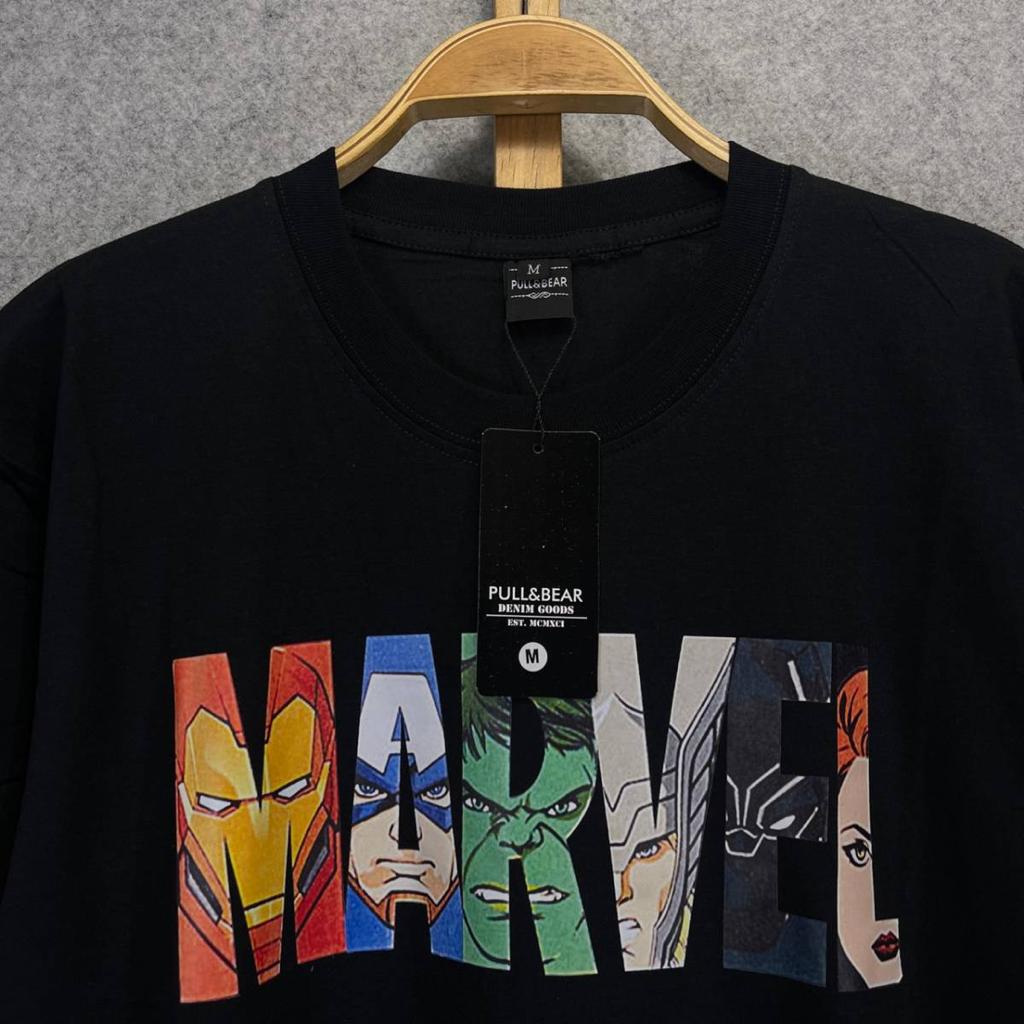 KAOS TSHIRT P&amp;B PULL&amp;BEAR MARVEL LENGAN PENDEK MIRROR FULLTAG