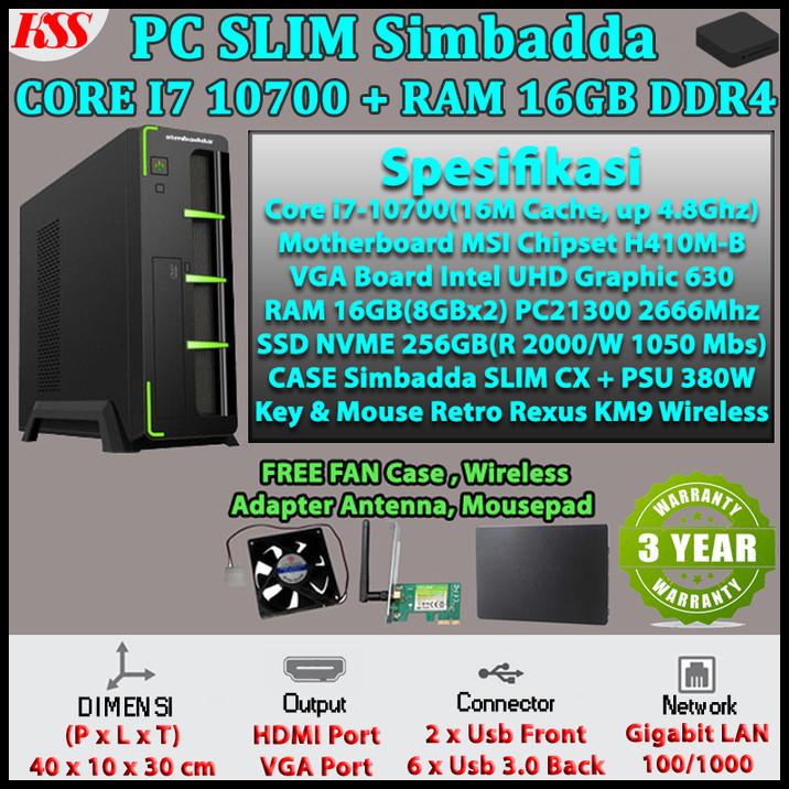 Komputer Mini Pc Rakitan [Core I7, Ram 16Gb] Gen Terbaru Siap Pakai